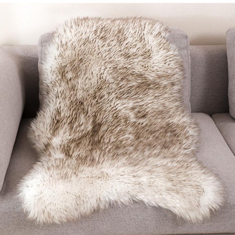 Cow Mat Rubber - Soft Fur Artificial Sheepskin Rugs Chair