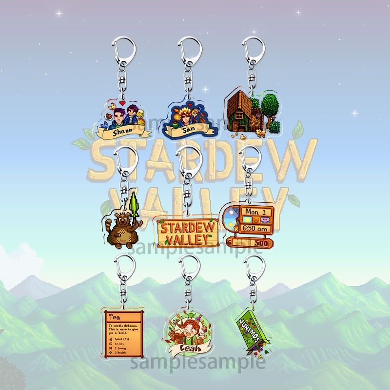 Farming Japan - Stardew Valley Pixel Acrylic Keychain Shane