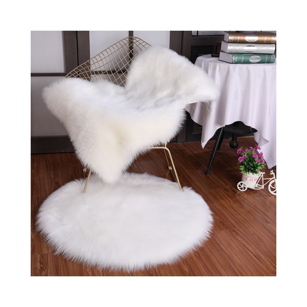 Cow Mat Rubber - Imitation Wool Washable Fluffy Shaggy Long