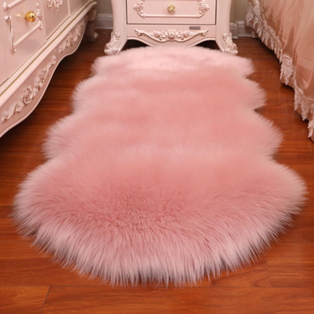 Cow Mat Rubber - Artificial Sheepskin Long Hair Carpet Floor