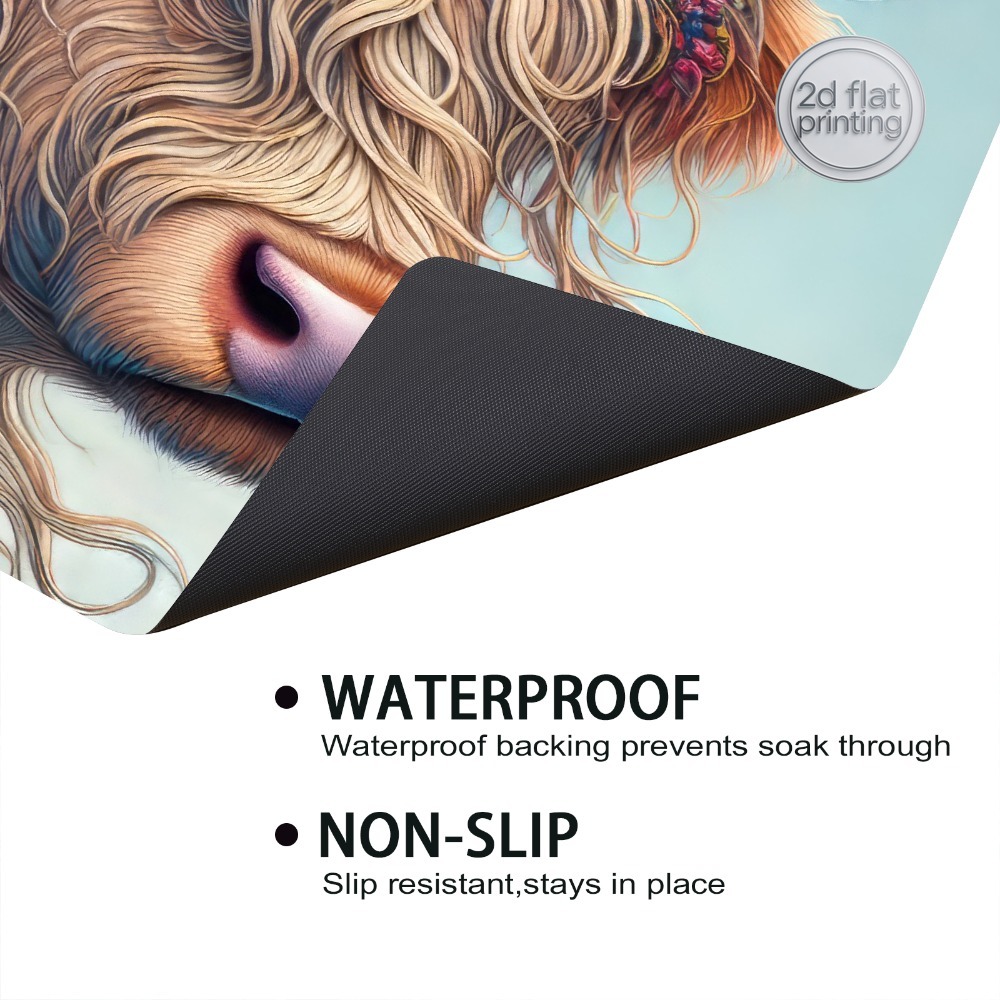 1pc, Artificial Leather Dish D - Cow Mat Rubber review and price