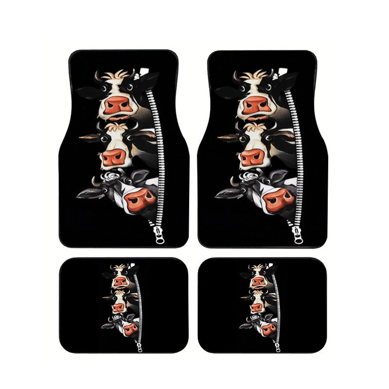 Cow Zipper Funny Cartoon Car F - Cow Mat Rubber review and price