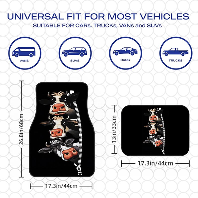 Cow Zipper Funny Cartoon Car F - Cow Mat Rubber review and price