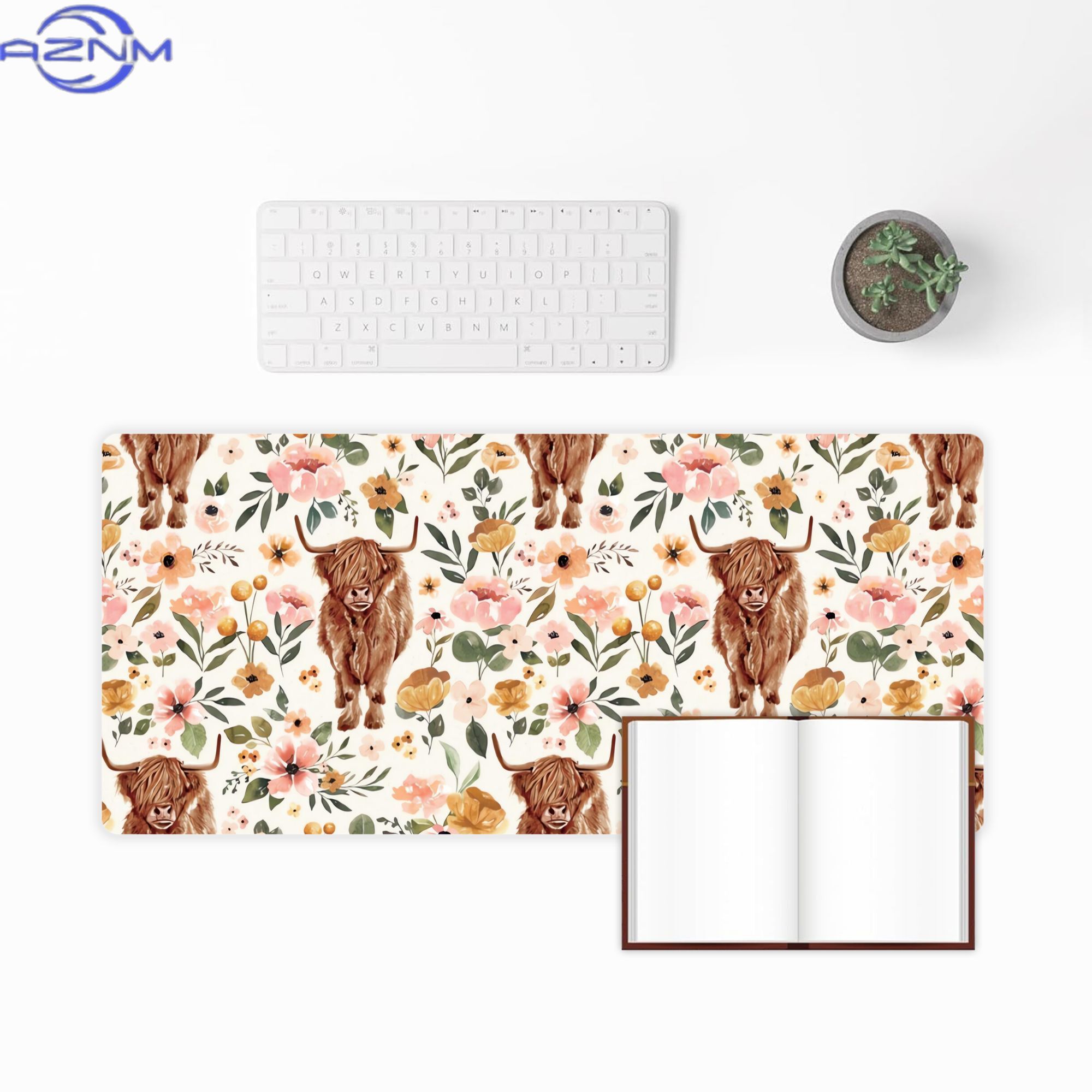 Highland Cow Boho Floral Aesth - Cow Mat Rubber review and price
