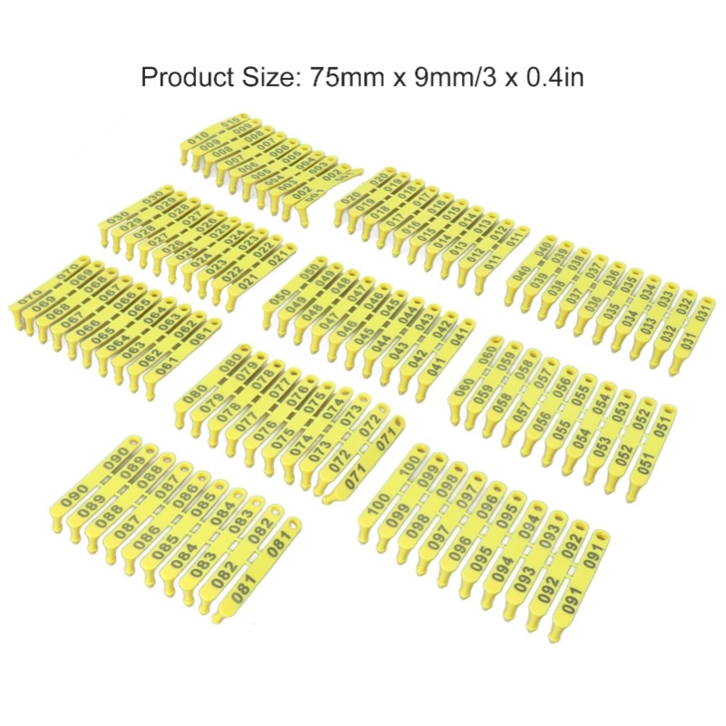 100PCS 001-100 Number Plastic  - Livestock Ear Tag review and price