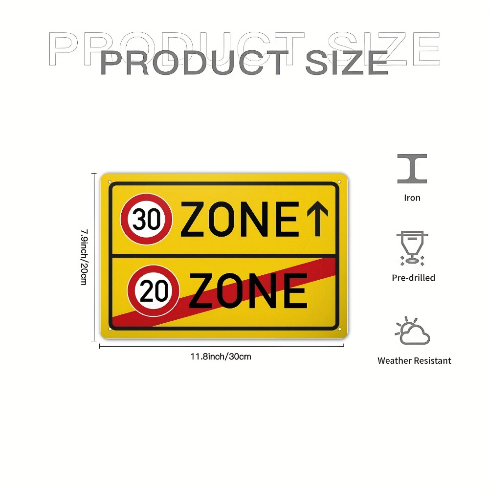 Tin Sign - 30 20 Speed Limit Z - Farming Zone review and price