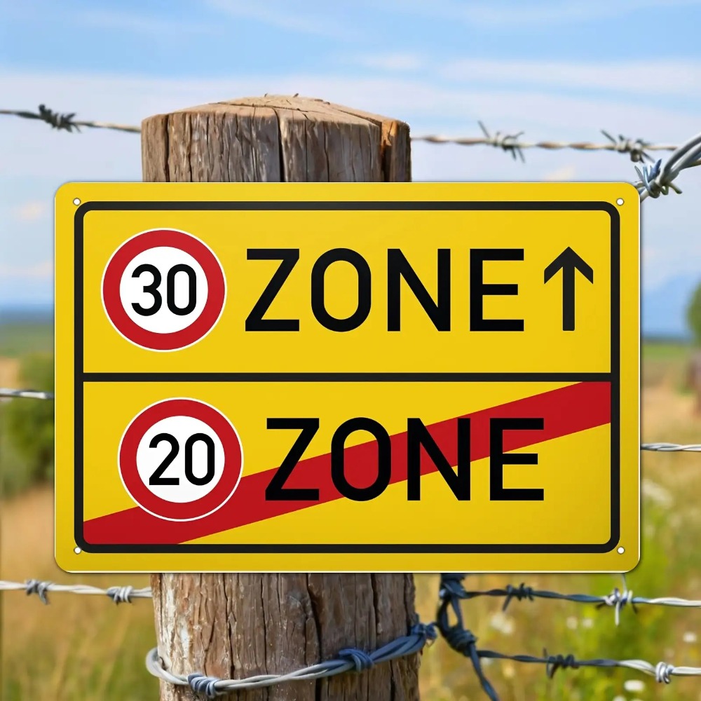 Tin Sign - 30 20 Speed Limit Z - Farming Zone review and price