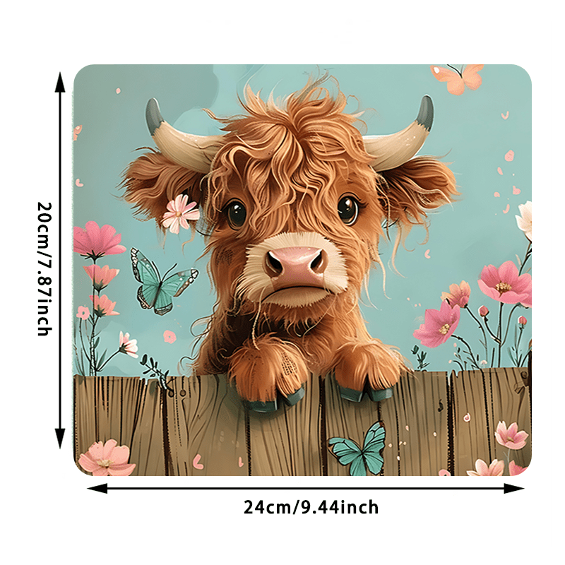 Brand Cute Highland Cow Mouse  - Cow Mat Rubber review and price