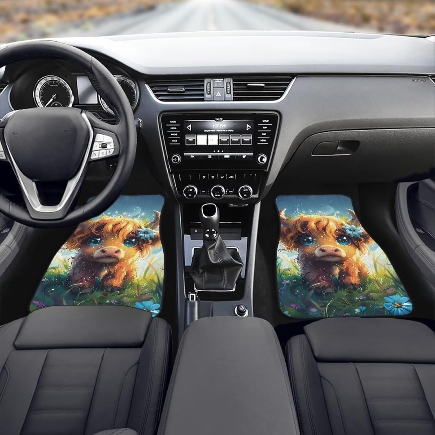 Cute Highland Cow Car Floor Ma - Cow Mat Rubber review and price