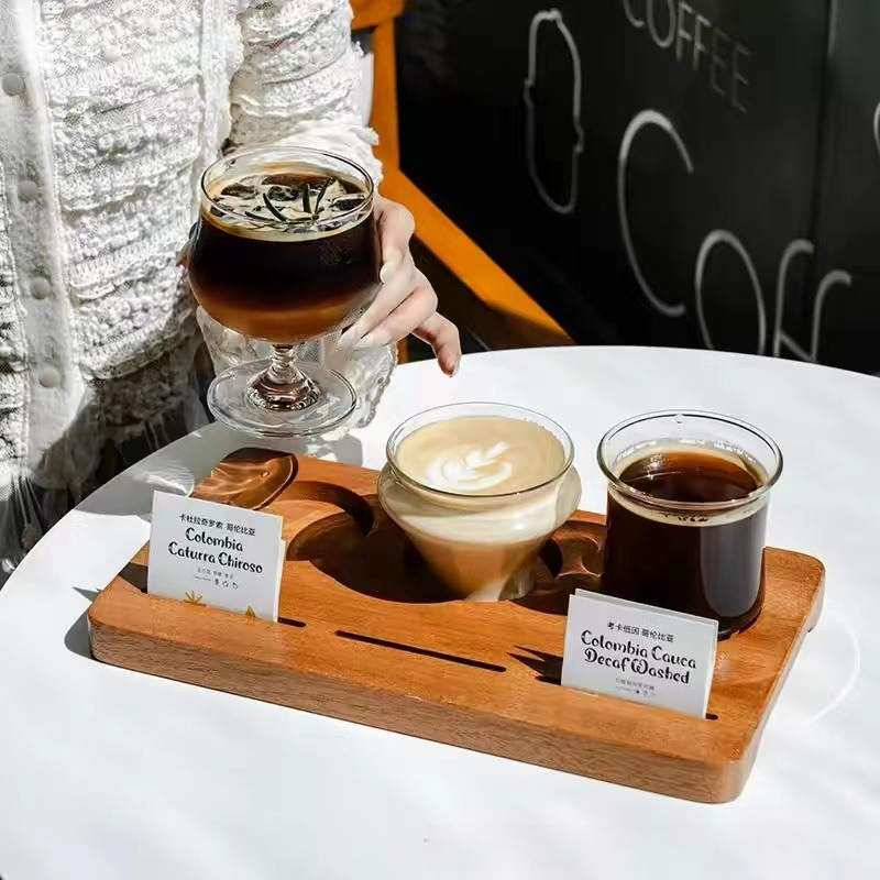 Wooden Coffee Cup Tray, Farm H - Farming Japan review and price