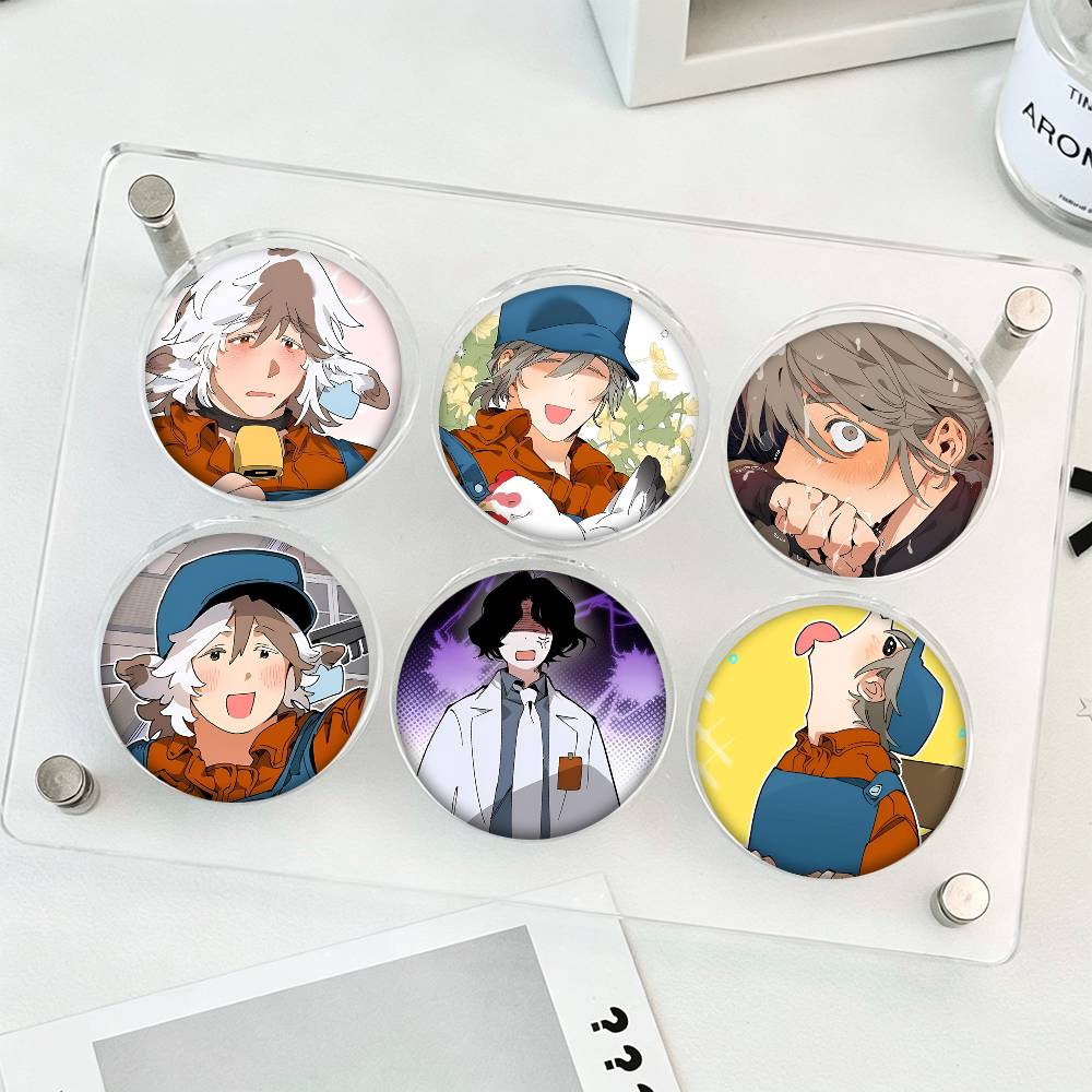 Manhwa Mr As Farm Round Badge  - Farming Japan review and price