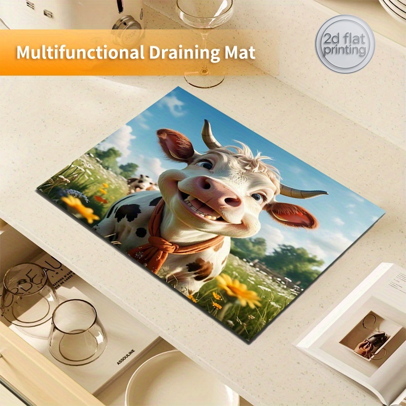 2D Flat Printing 1pc Cow Print - Cow Mat Rubber review and price