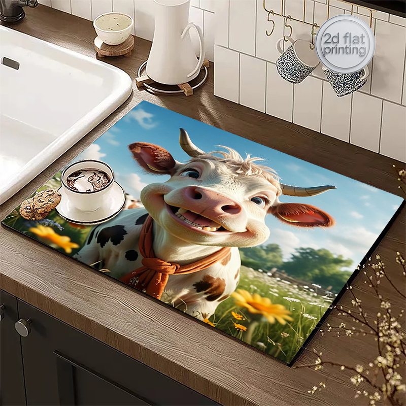 2D Flat Printing 1pc Cow Print - Cow Mat Rubber review and price