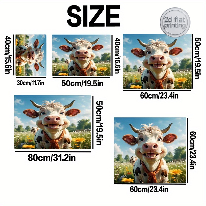 2D Flat Printing 1pc Cow Print - Cow Mat Rubber review and price